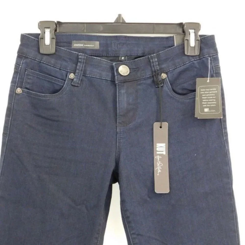 Kut From The Kloth Womens Josephine Boot Cut Jeans Blue Pockets Slim Fit 2 New - Picture 8 of 10